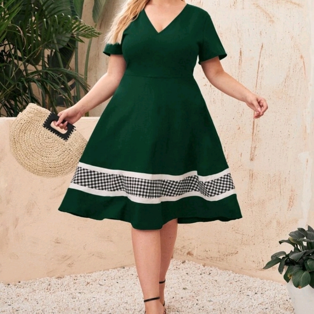 Green Pinup Midi Dress